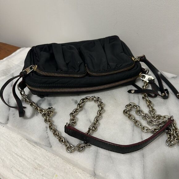 MZ Wallace Nylon Chain Link Crossbody bag black multiple compartments - Picture 12 of 12